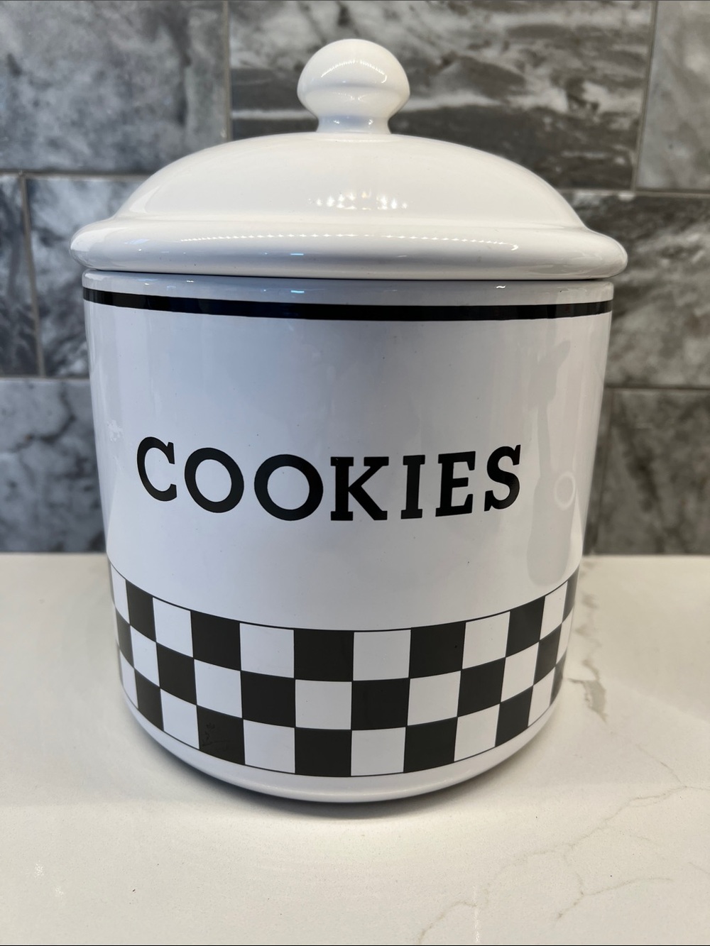 Vintage Cookie Jar Canister - Over and Back